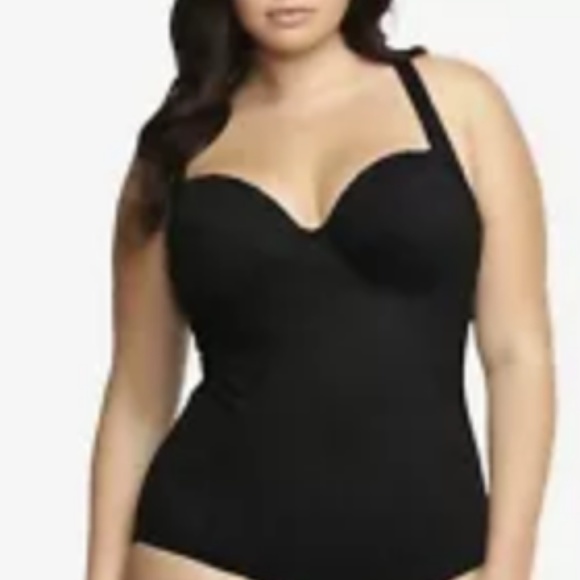 torrid black one piece swimsuit